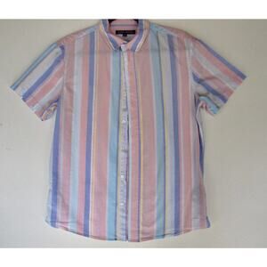 Men's Slate & Stone Pastel Striped Button Down